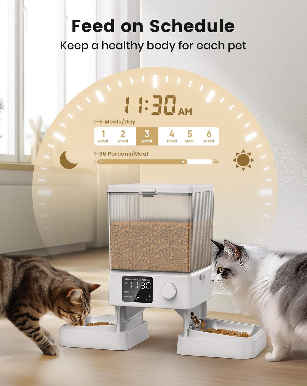 oneisall portion-control dial demonstrates precise 10-gram servings for balanced meals.