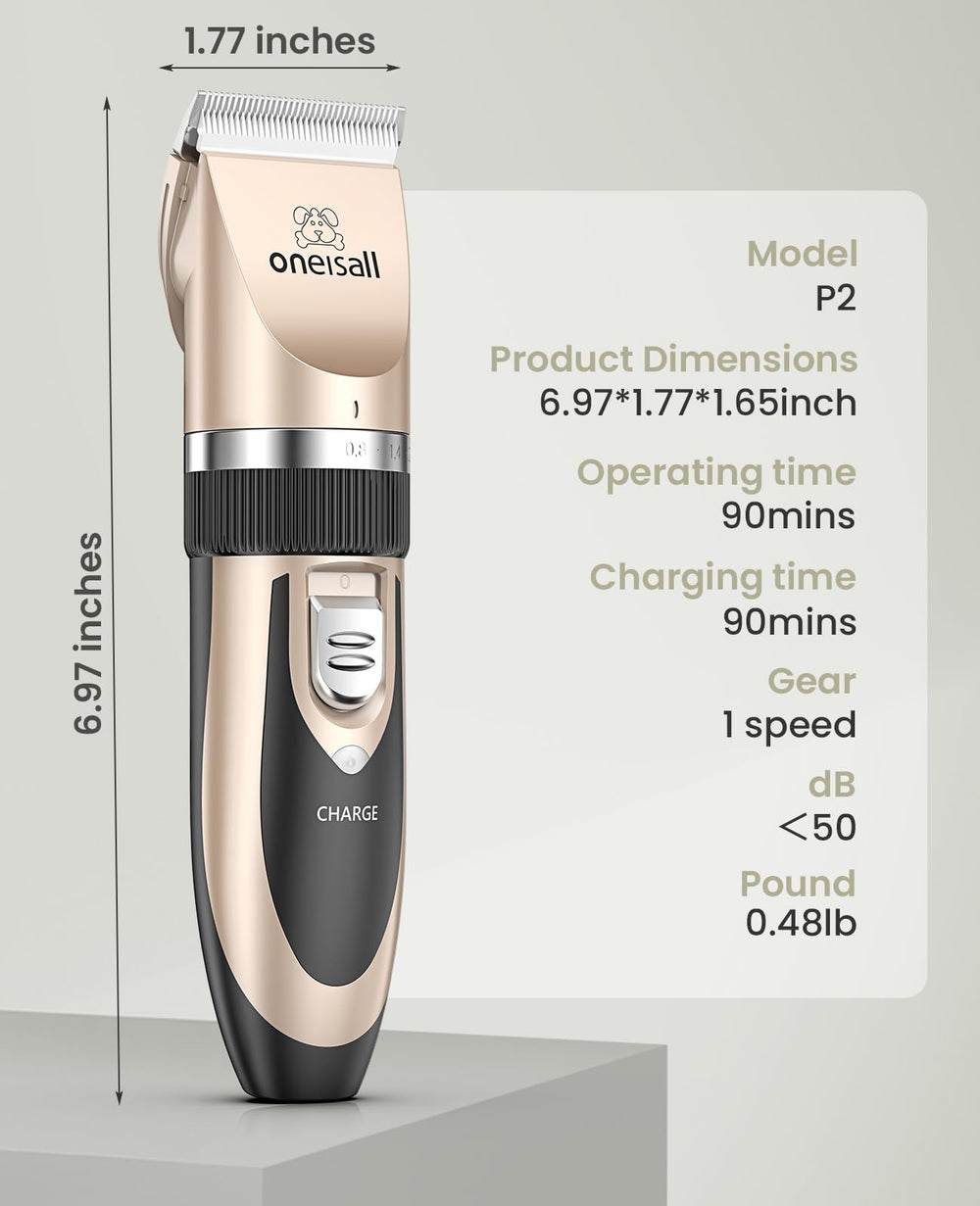 Oneisall pretrim scissors included for thick fur prep