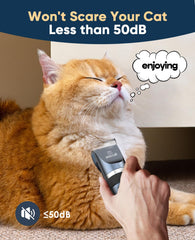 oneisall rechargeable cat clipper battery 220 minutes for longer grooming.