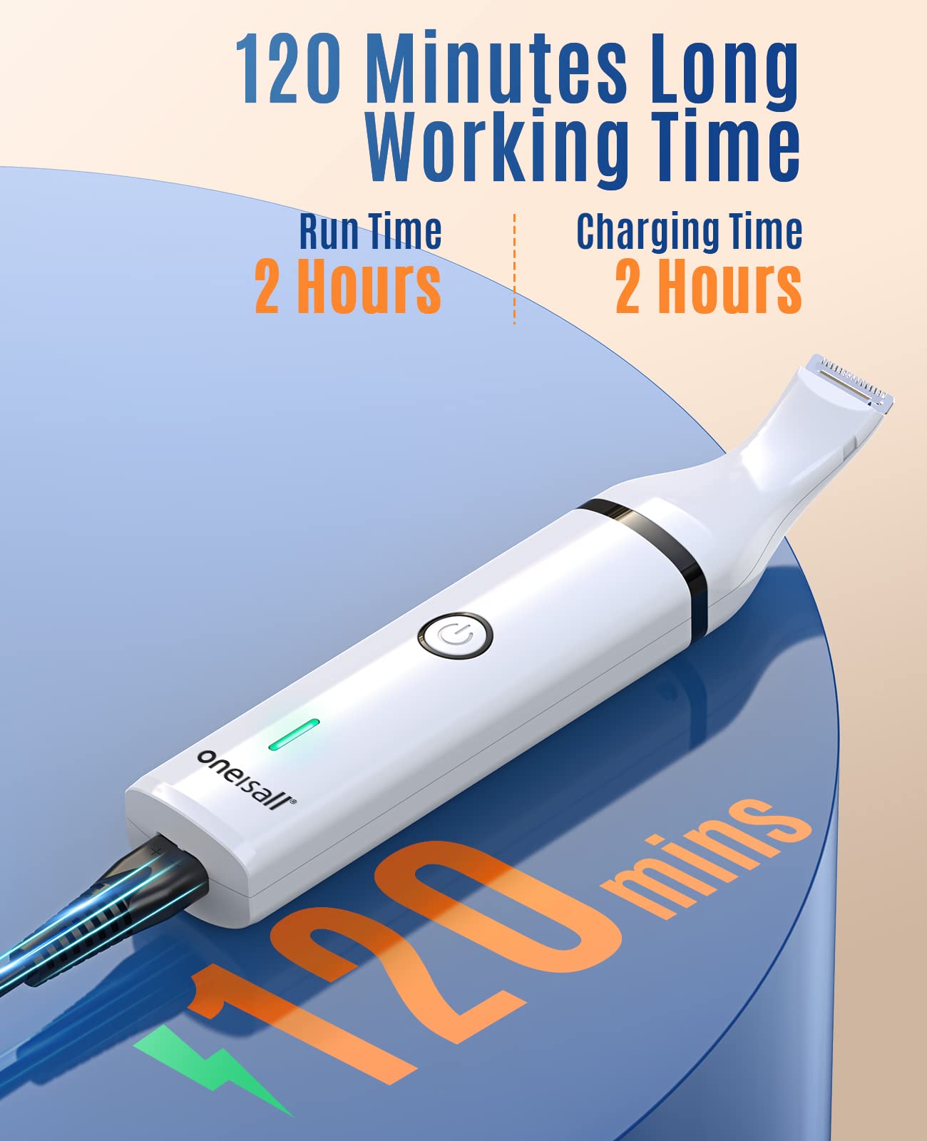 oneisall compact trimmer enabling precise ear and eye trimming.