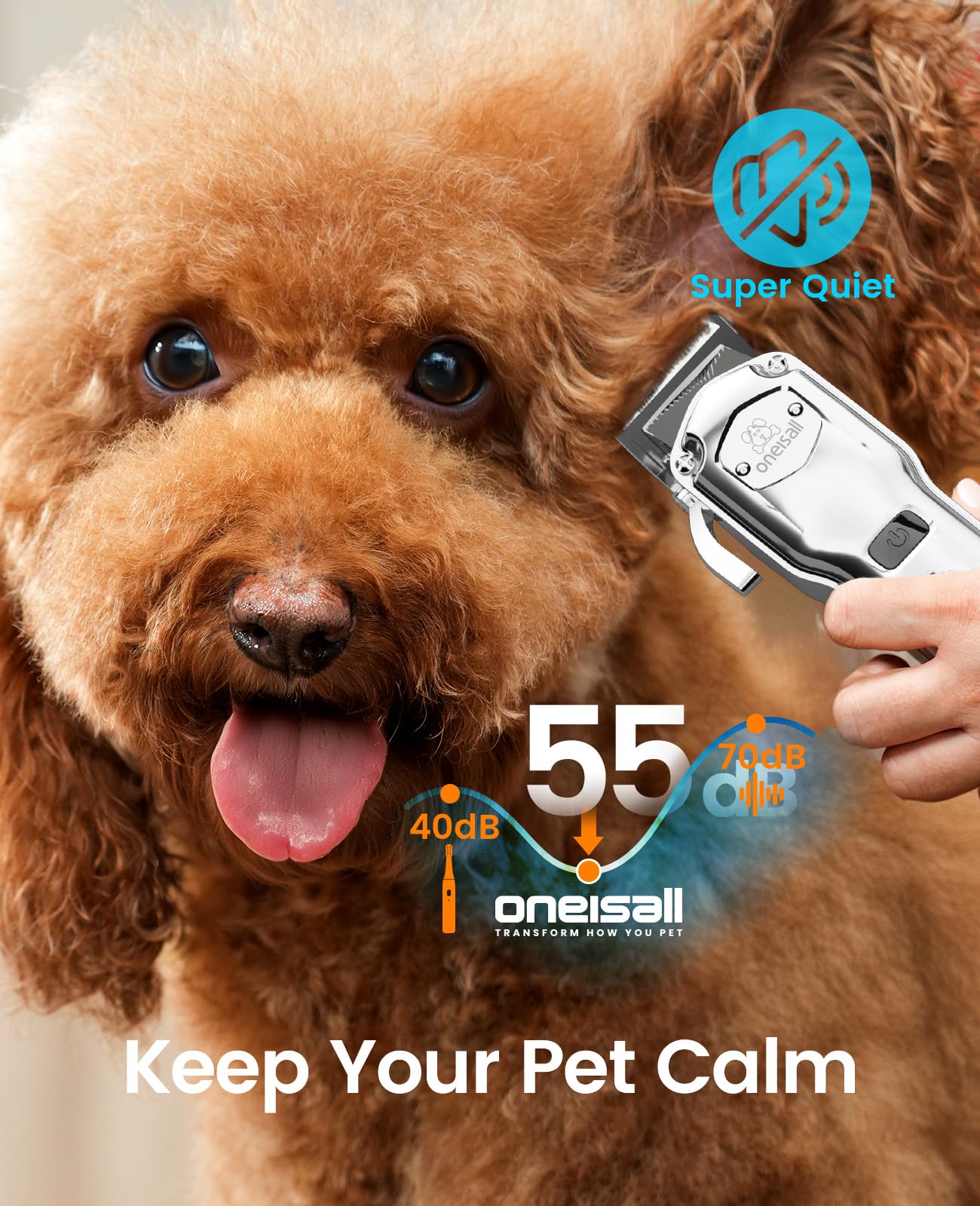 Oneisall stainless steel blades tackle thick fur for smooth, even trims