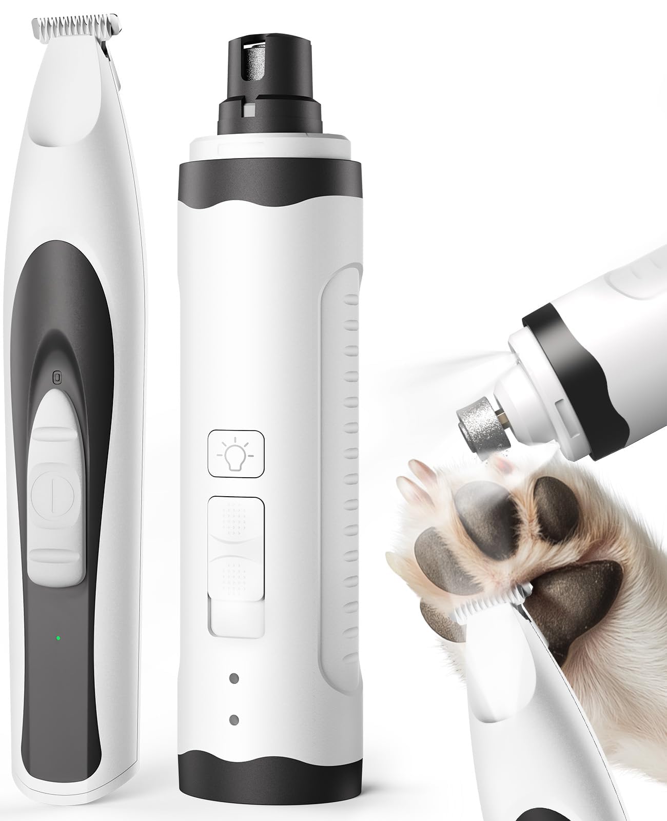 oneisall two-in-one quiet paw trimmer with LED for precise small-paw trimming