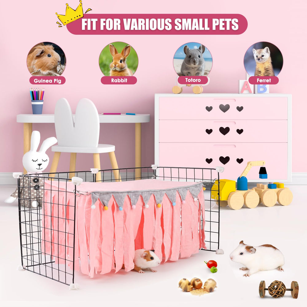 ONEJU Guinea Pig Hideout dimensions 23.2 by 11.8 inches for roomy fit.