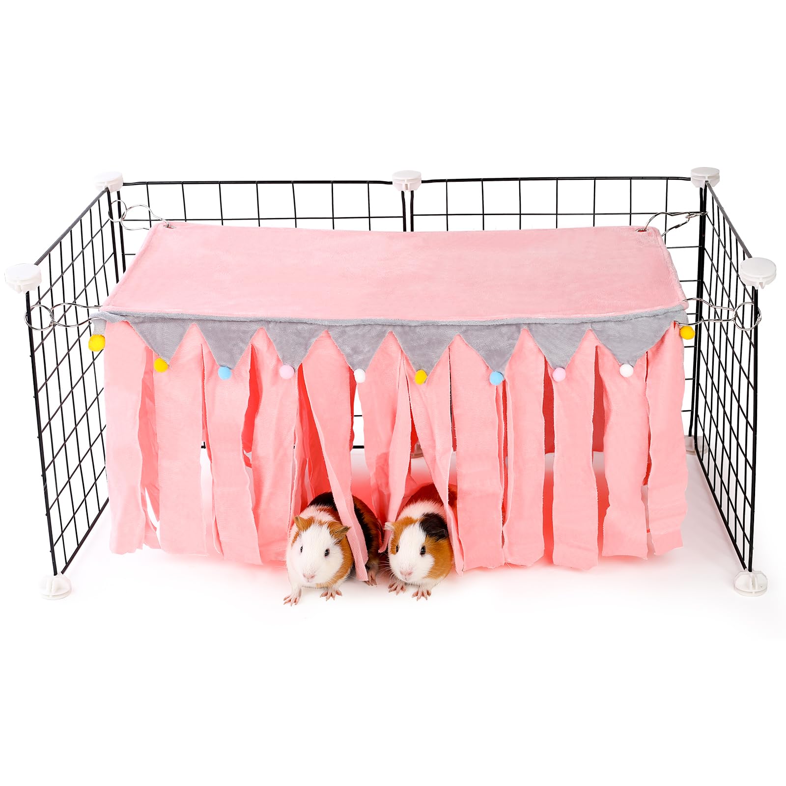 ONEJU Guinea Pig Hideout rectangular top provides space-saving shelter and cozy retreat.