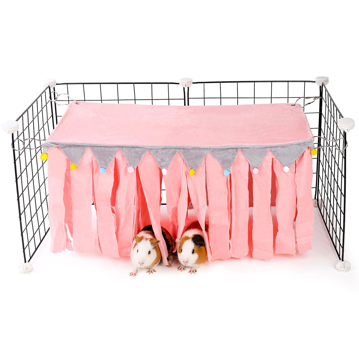ONEJU Guinea Pig Hideout rectangular top provides space-saving shelter and cozy retreat.