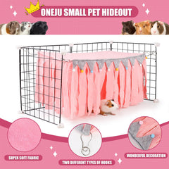 ONEJU Guinea Pig Hideout ultra-soft crystal fabric keeps pets comfortable.