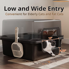 Oneluck 2-in-1 design converts to open box for flexible cat preferences.