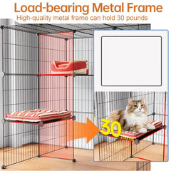 Oneluck 3-Tier Cat Catio top skylight captures bright, breathable space.