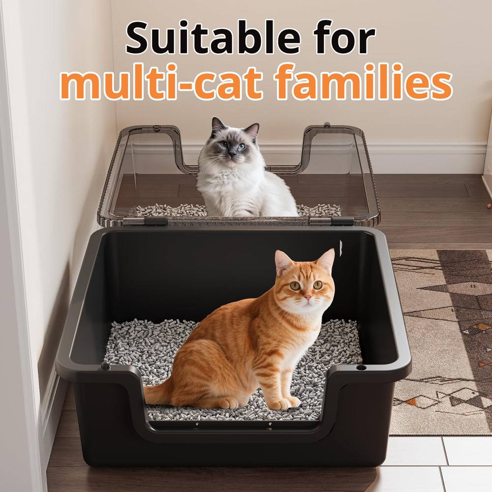 Oneluck easy-clean ABS litter box features a non-stick surface for simple maintenance.
