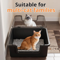 Oneluck easy-clean ABS litter box features a non-stick surface for simple maintenance.
