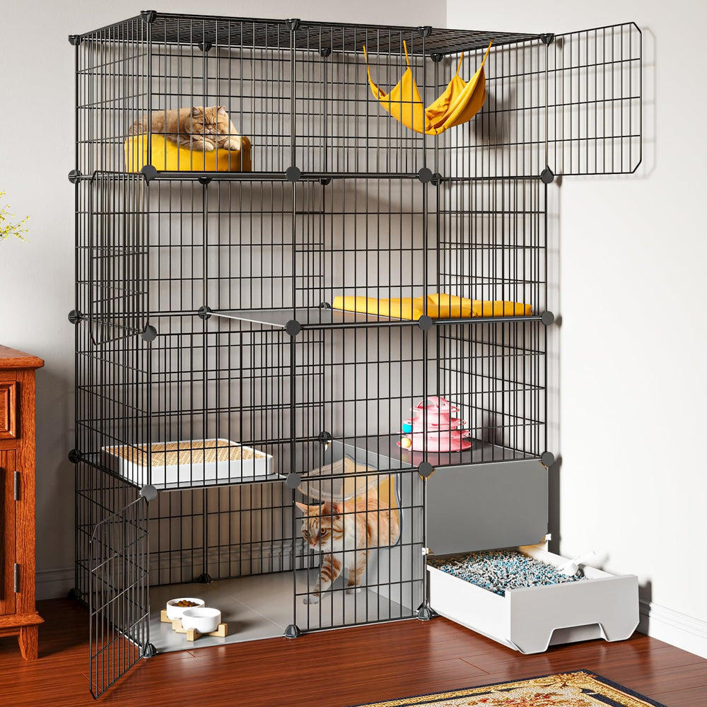 Oneluck drawer-design cage eases litter access without opening doors