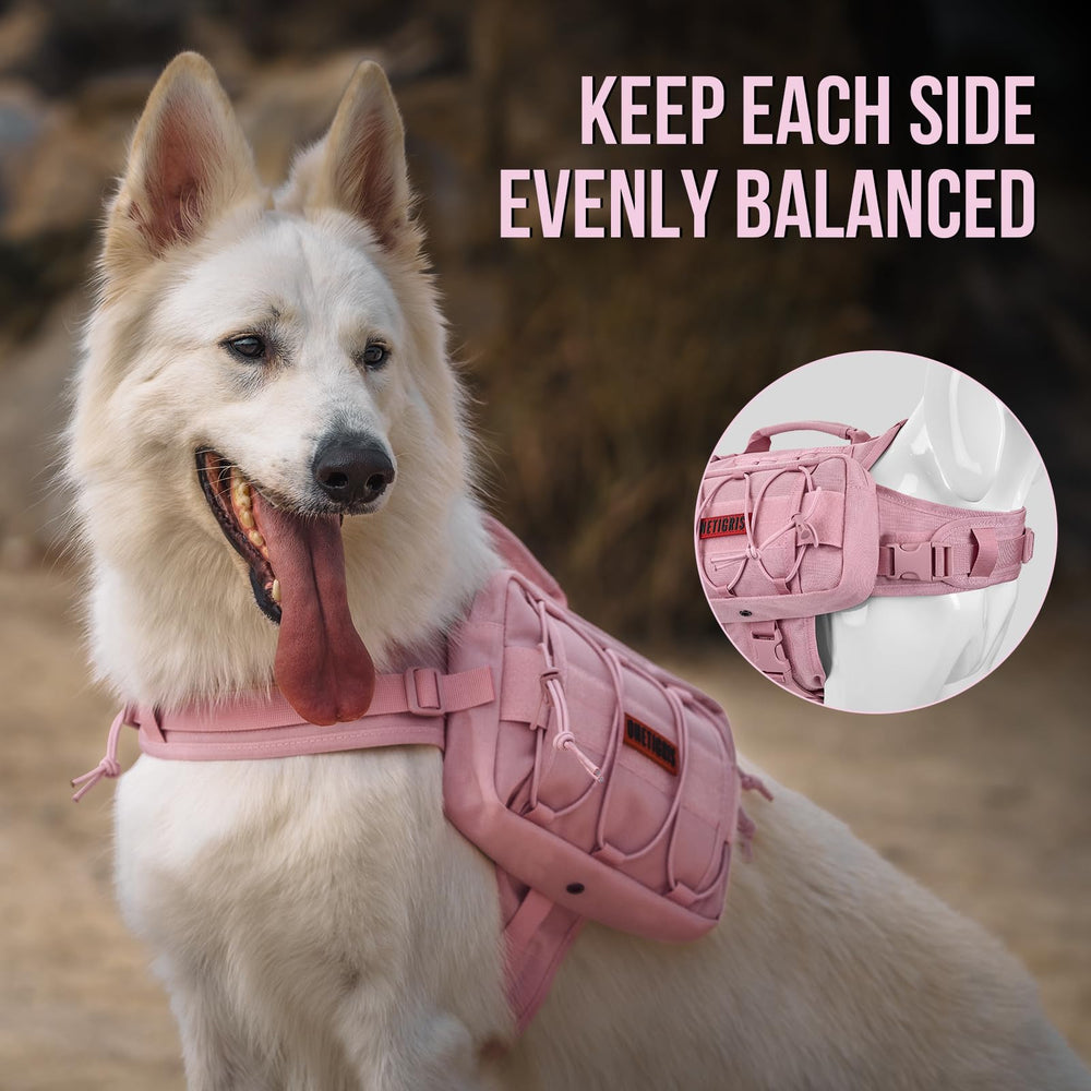 OneTigris Mammoth reinforced grab handle for easy leash transitions.