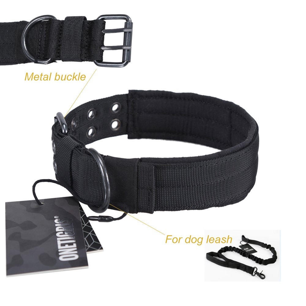 OneTigris collar shows five adjustable points for a flexible, secure fit.