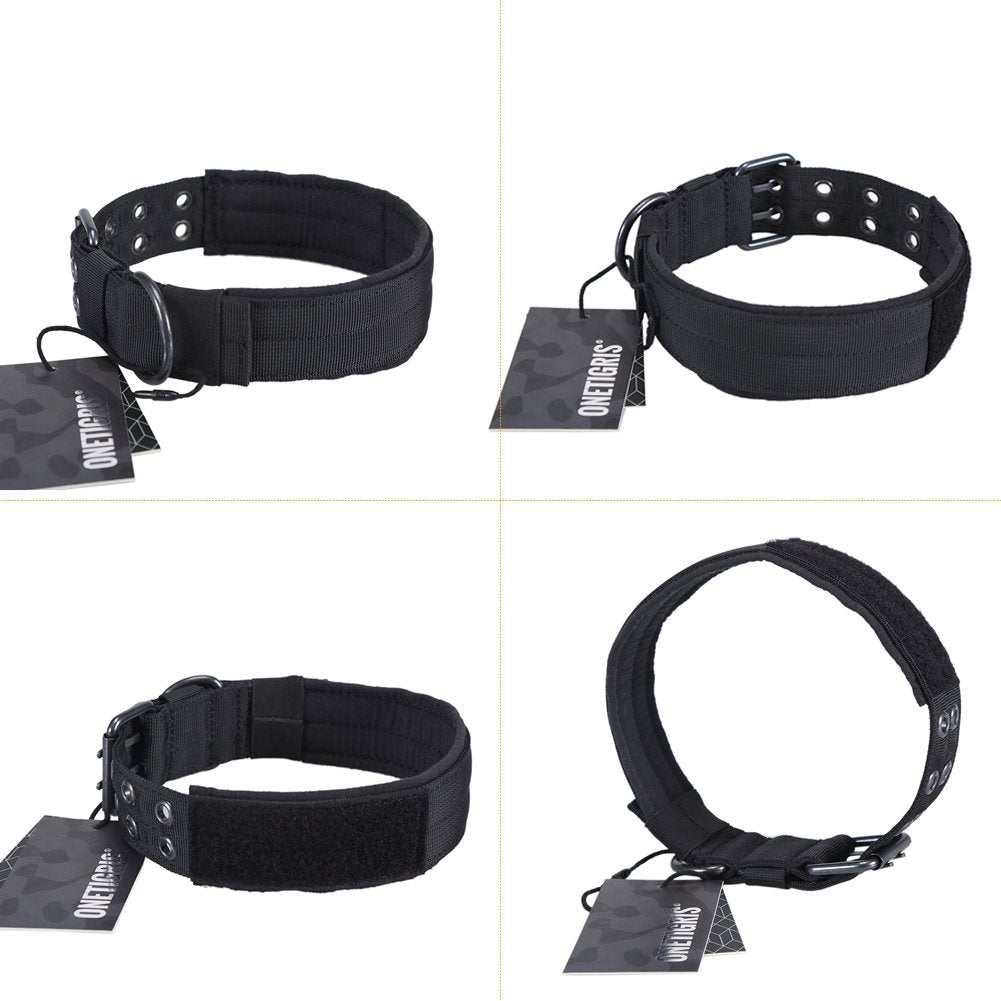 OneTigris collar highlights padded inner lining for comfortable wear on long walks.