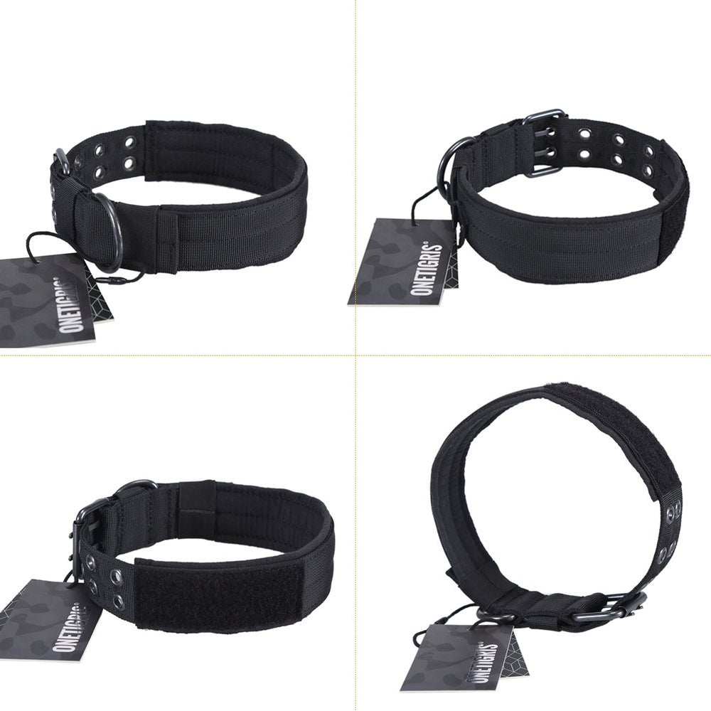 OneTigris collar highlights padded inner lining for comfortable wear on long walks.