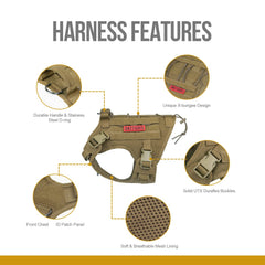 OneTigris Fire Watcher V-ring leash attachment close-up for secure lead use
