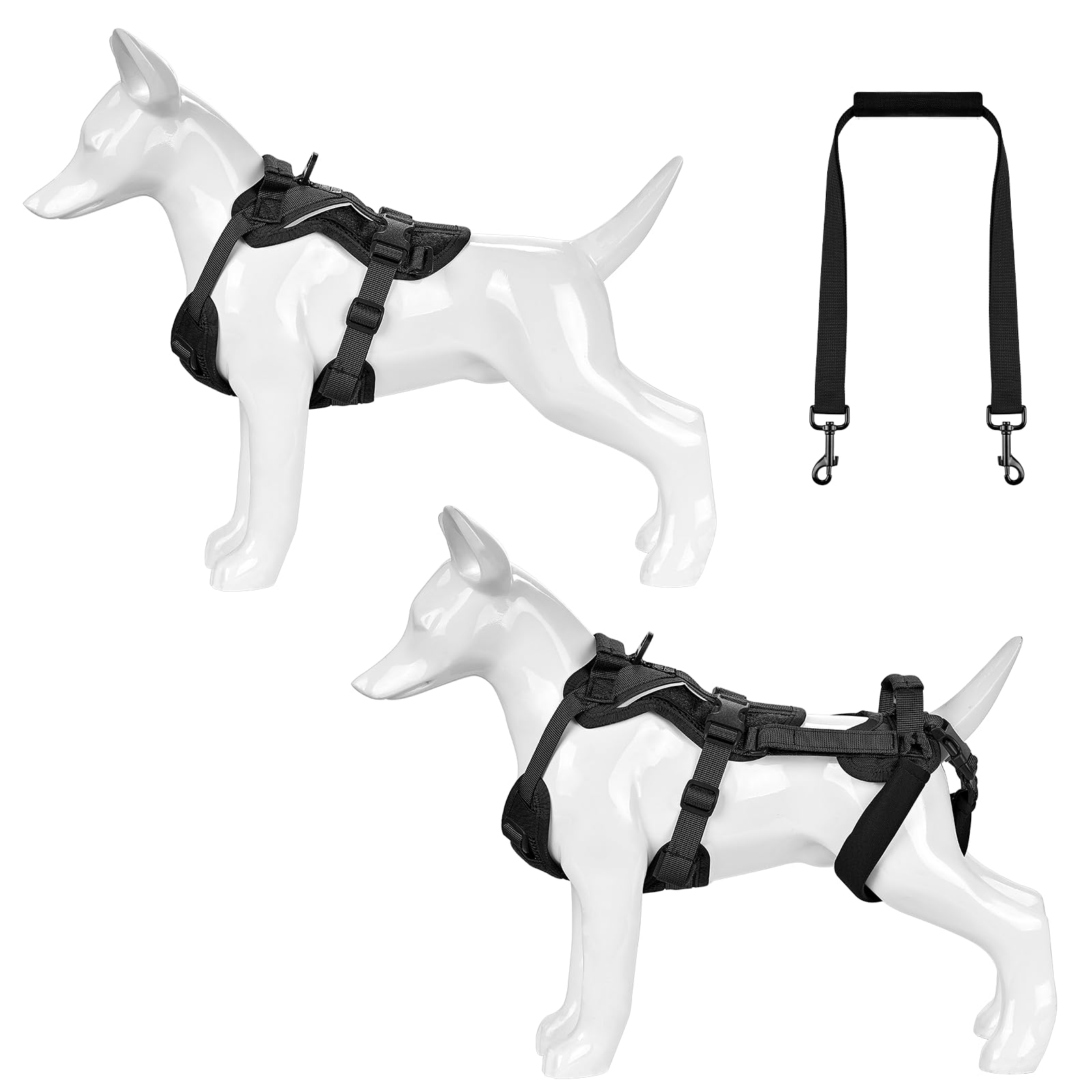 OneTigris dog lift harness 1000D nylon fabric close-up emphasizing durability