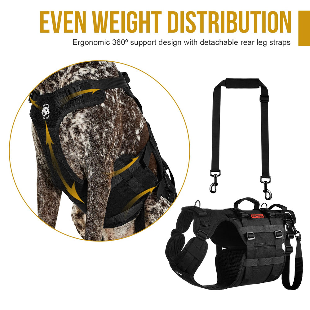 OneTigris dog lift harness 360-degree support for mobility