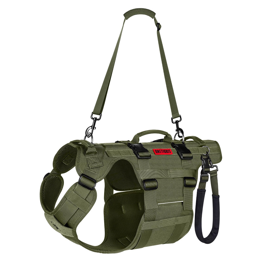 OneTigris dog lift harness front view for steady mobility support during assisted walks