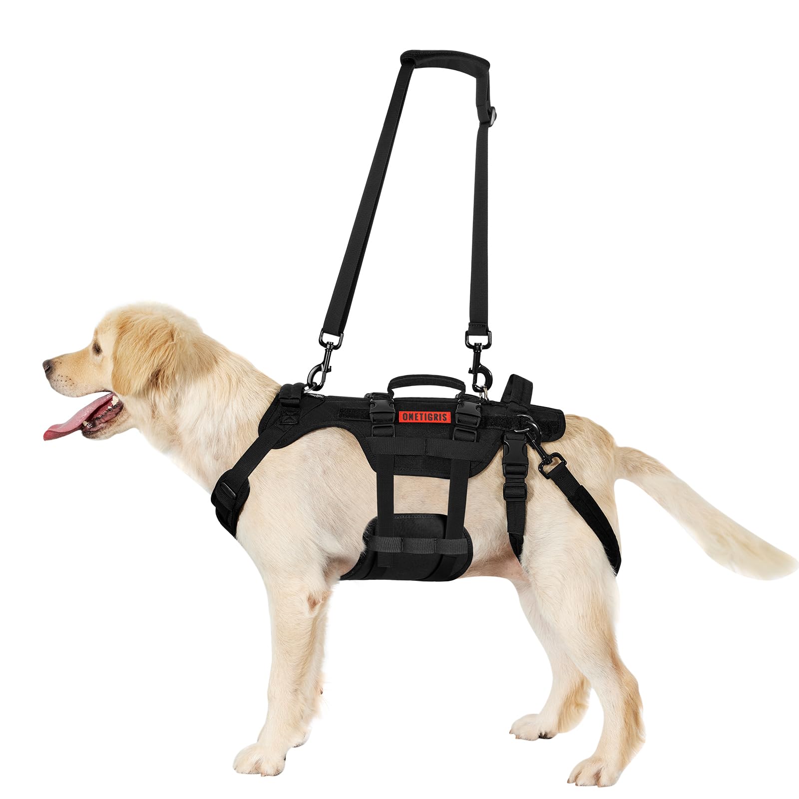 OneTigris dog lift harness in-use with large dog