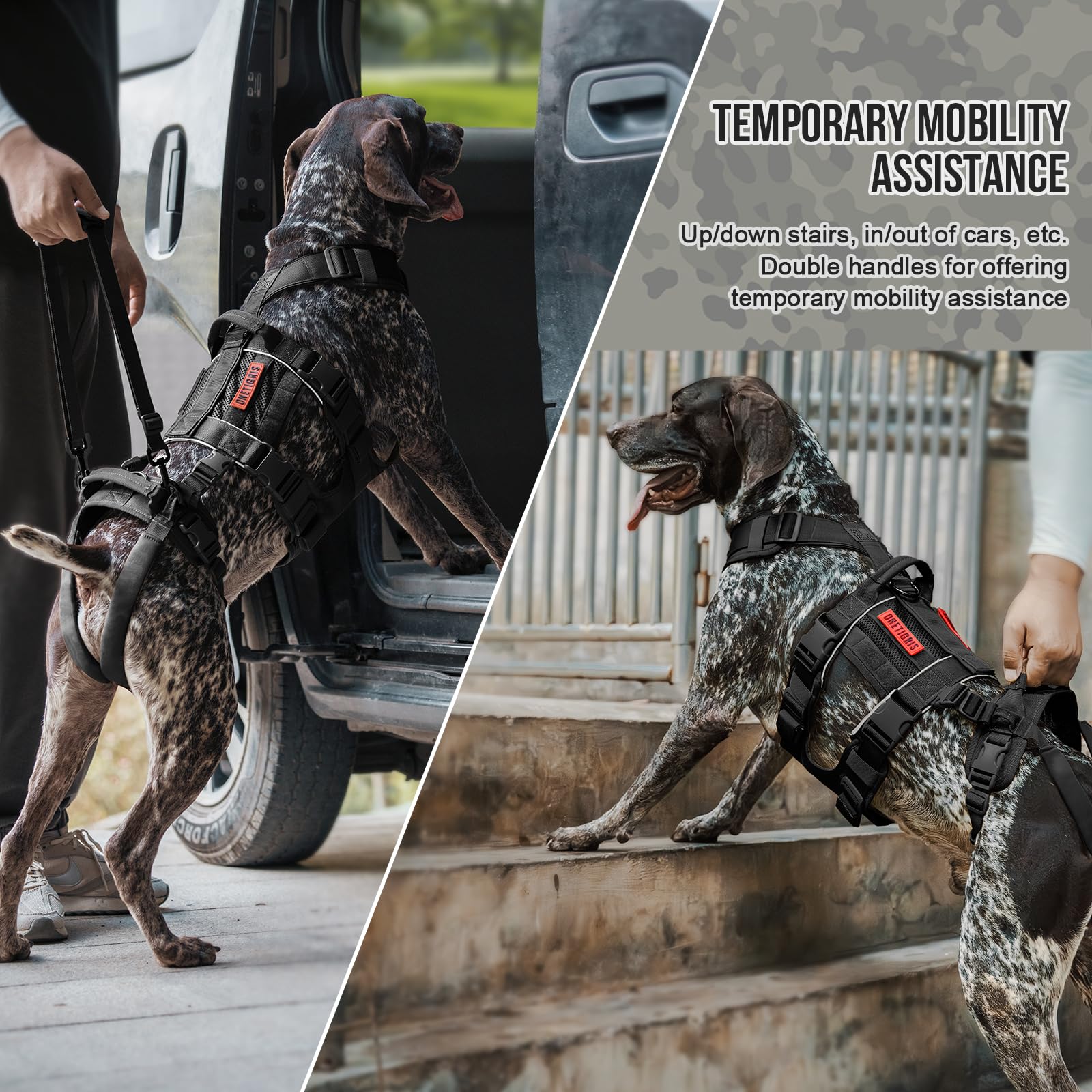 OneTigris 1000D nylon construction offers durable, breathable performance.