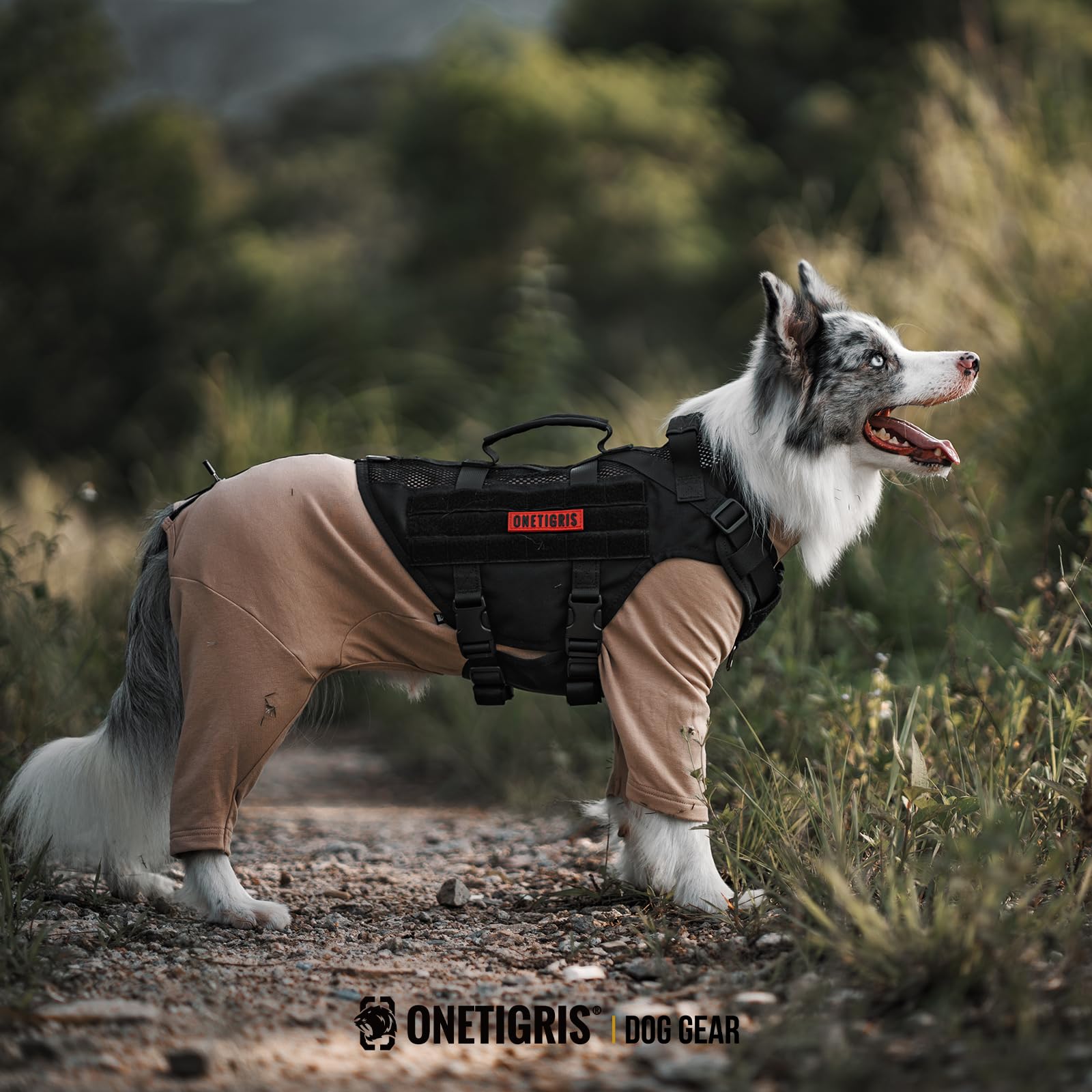 OneTigris dog pajamas easy-care durable fabric for stress-free cleanup after adventures.