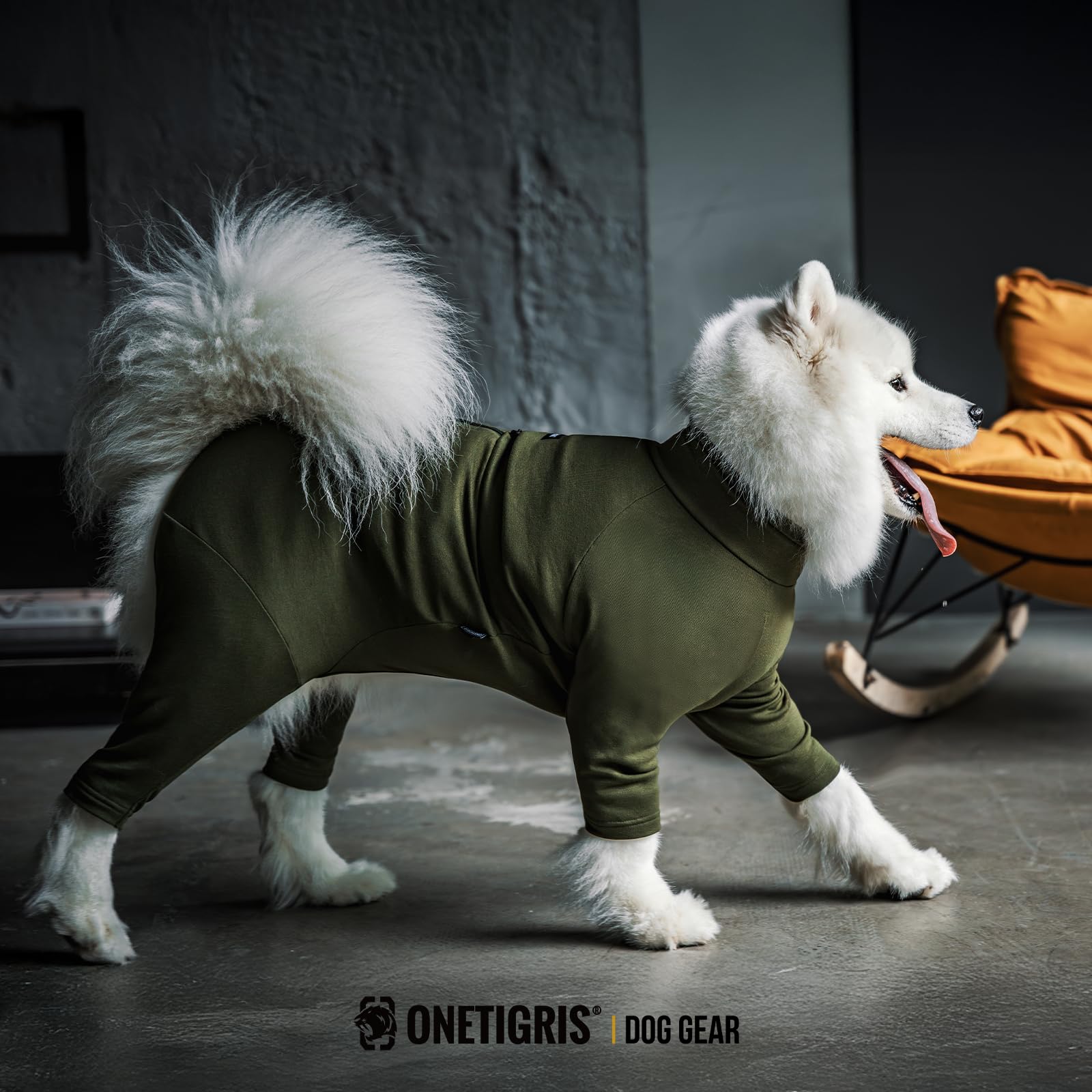 OneTigris dog pajamas size chart image reinforces easy selection for a perfect fit.