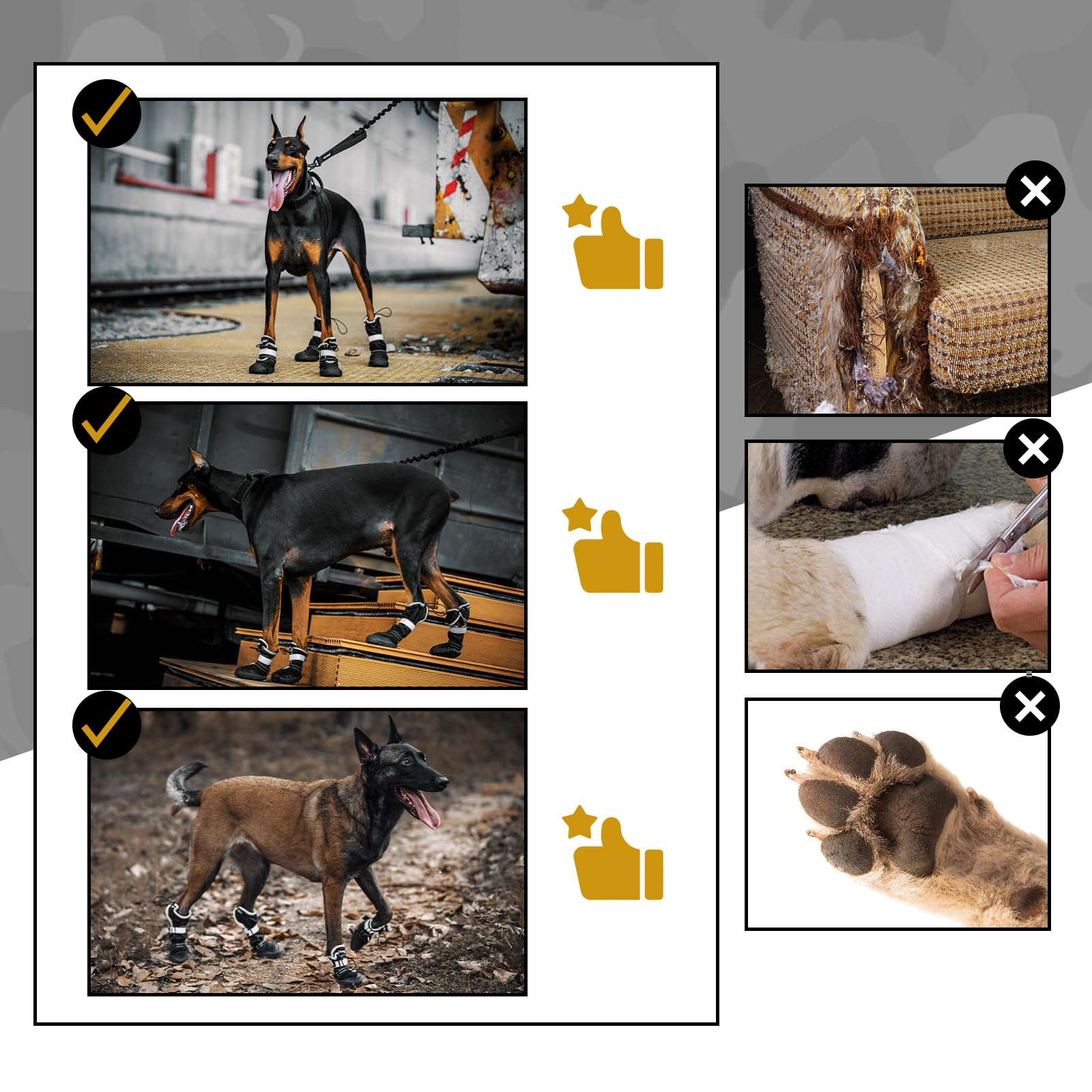 OneTigris dog shoes reflective straps boost visibility during dawn and dusk