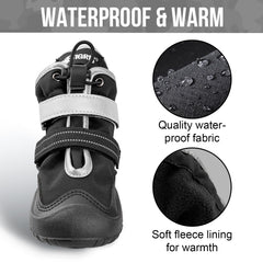 OneTigris dog shoes waterproof fabric keeps paws dry in rain or snow
