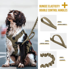 OneTigris adjustable-length dog training leash covering 85-118 cm range.