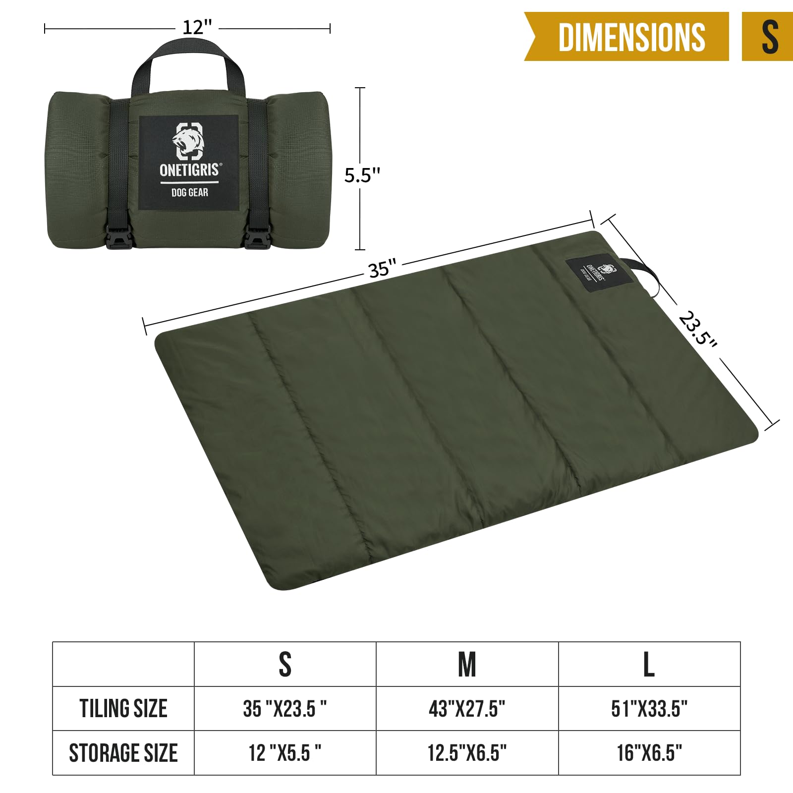 ONETIGRIS large dog bed with soft oxford fabric for cozy naps.
