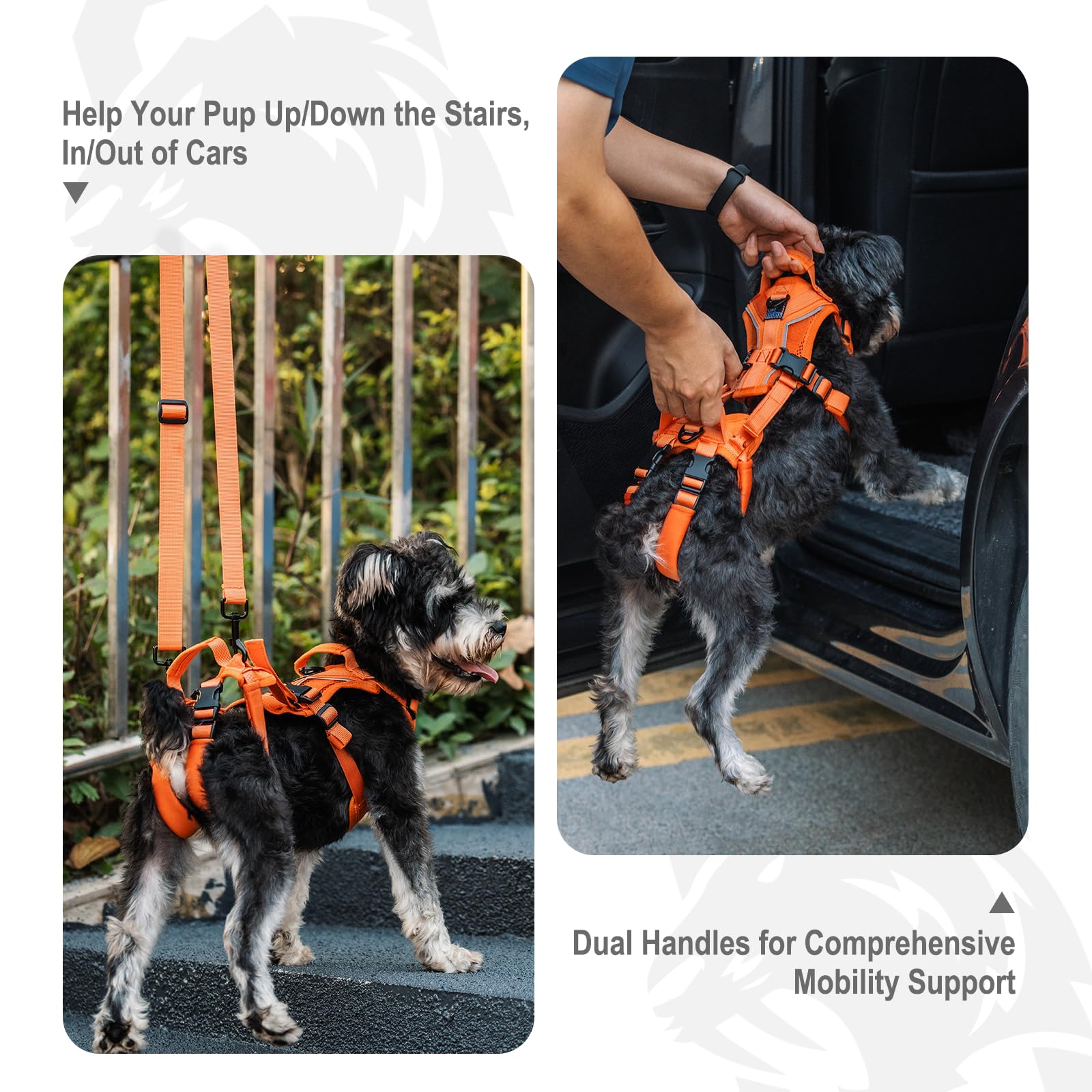 OneTigris Lift Harness lifting strap attachment with zinc hooks detail