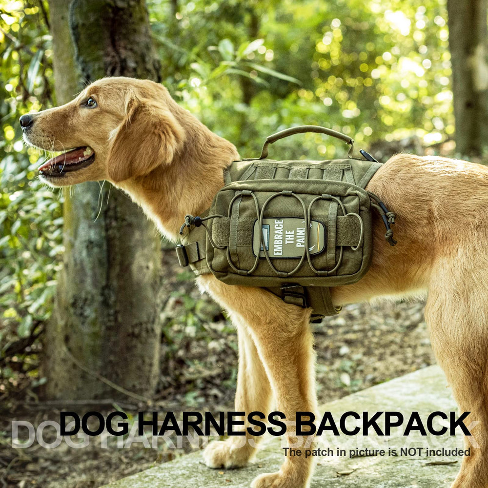 ONETIGRIS Mammoth dog pack 3L pouch stores water, kibble, and toys.