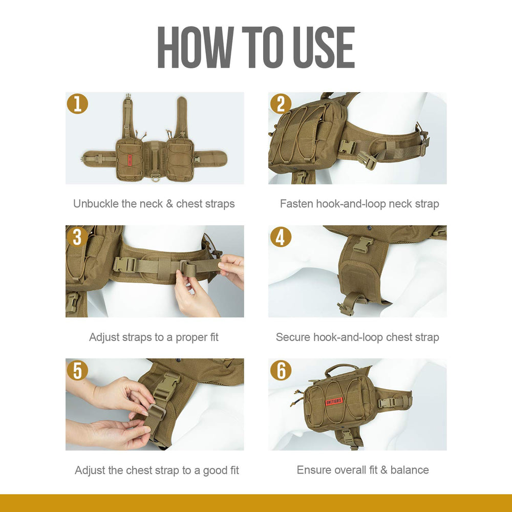 OneTigris Mammoth dog pack side umbrella pocket provides extra gear storage.