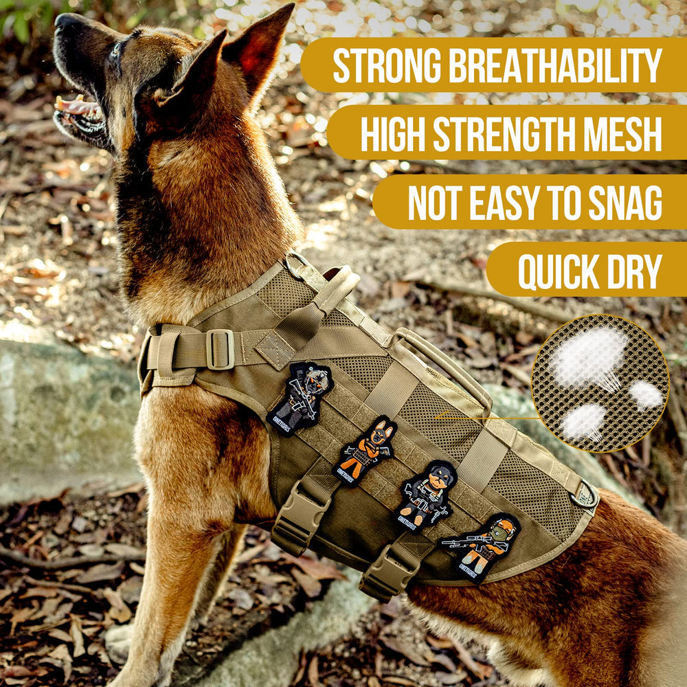 ONETIGRIS No Pull Harness front/back D-rings support training and control.