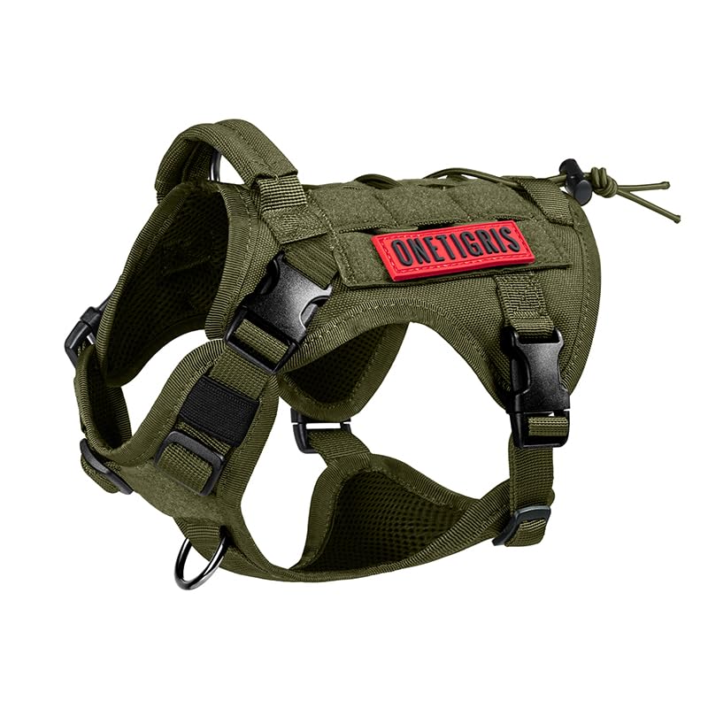 OneTigris Ranger Green XS harness compact fit image emphasizing size range and ease