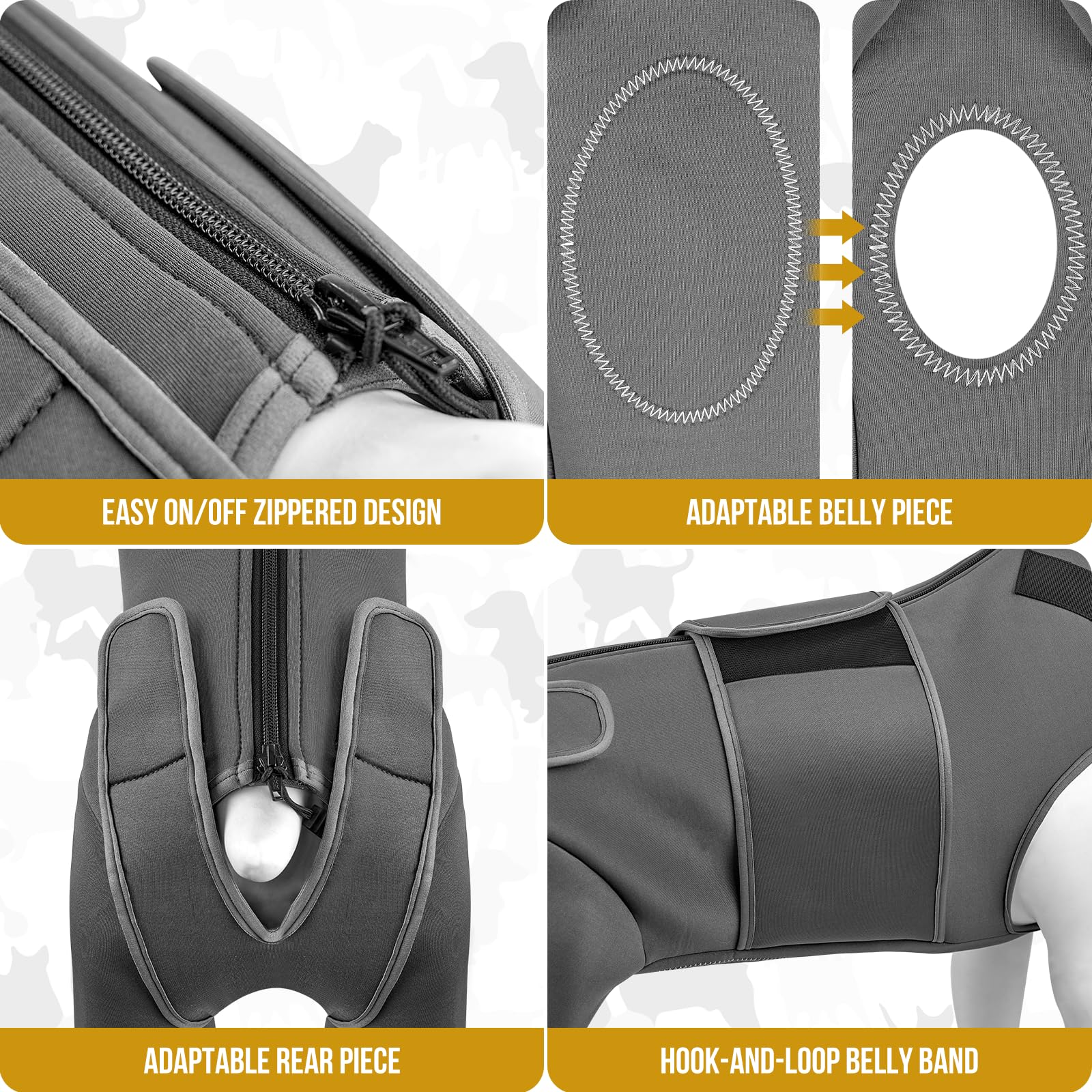 OneTigris long-leg sleeves prevent licking while supporting comfortable recovery