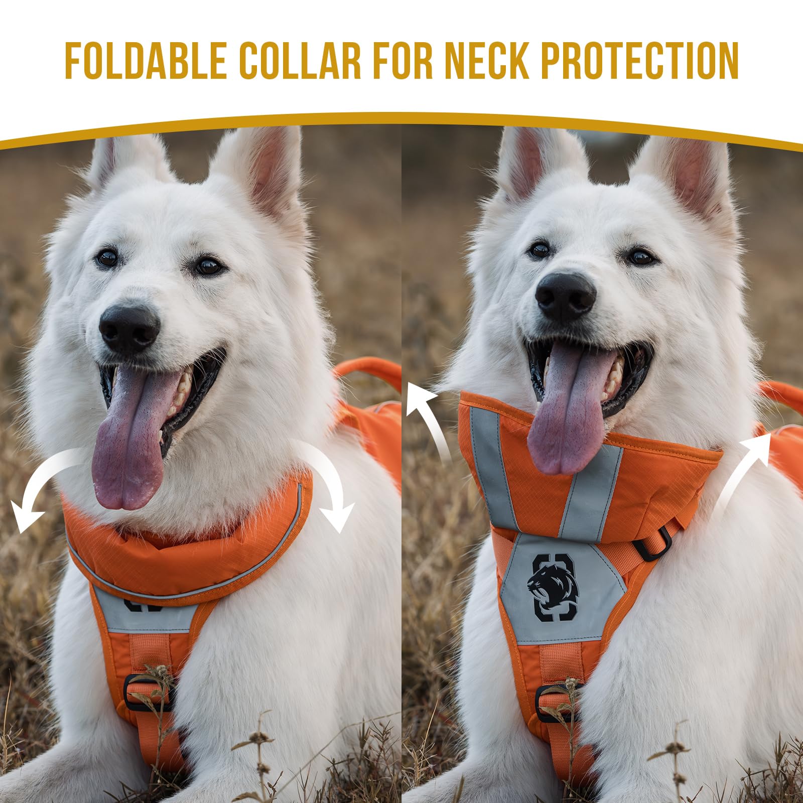 OneTigris Reflective Dog Vest back view highlights full coverage