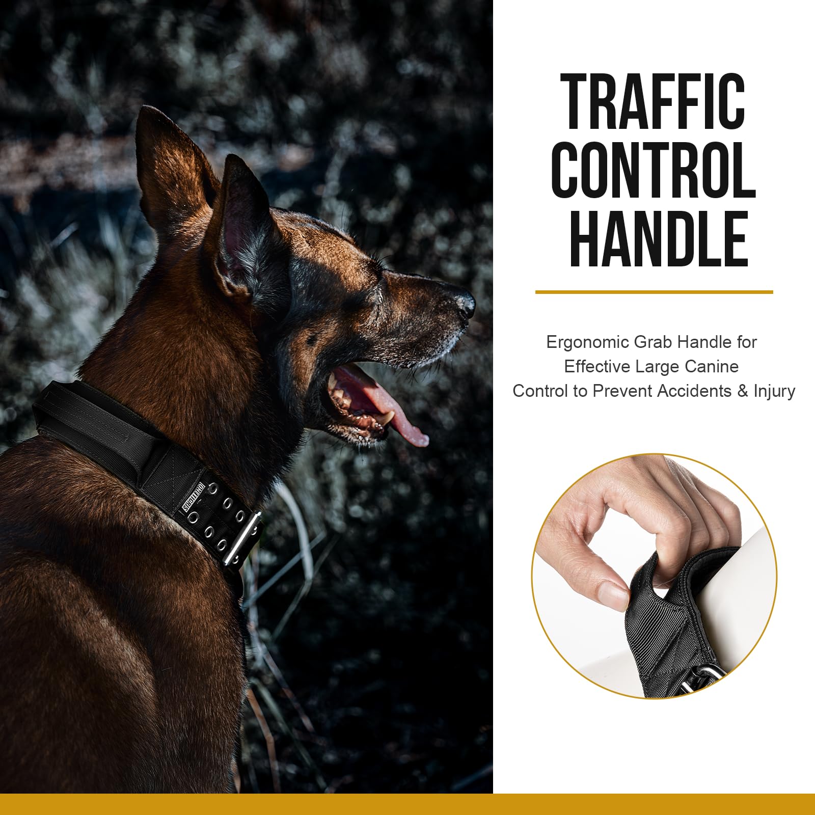OneTigris reflective patch boosts nighttime visibility for safer strolls after dusk.
