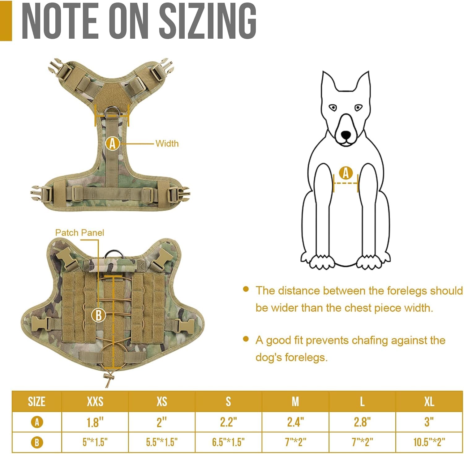 ONETIGRIS dog harness front V-ring for leash attachment