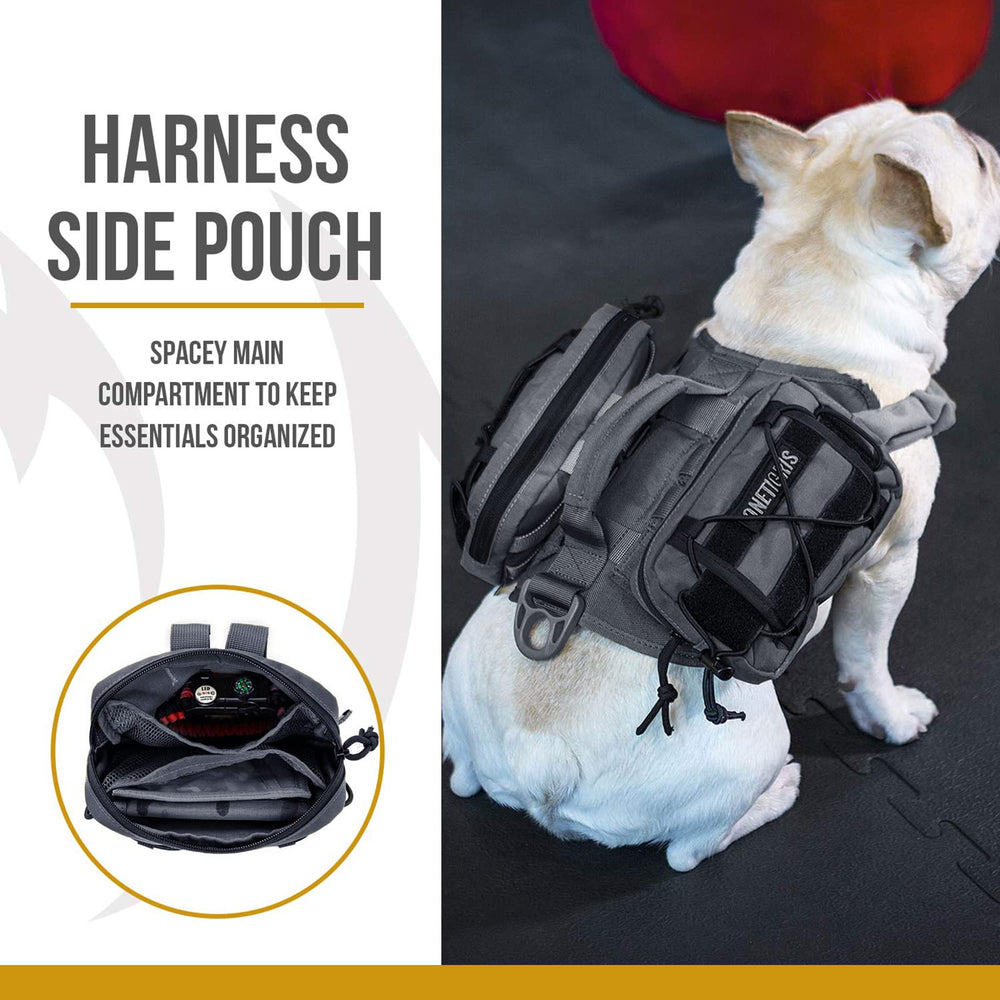 OneTigris treat tote pocket grey enables quick rewards during walks.
