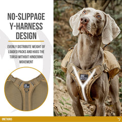 ONETIGRIS dog backpack back-d-ring for secure gear access on trails.