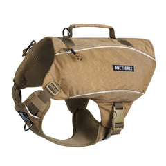 ONETIGRIS Y-Shaped Dog Backpack front view shows balanced weight for comfortable hiking.