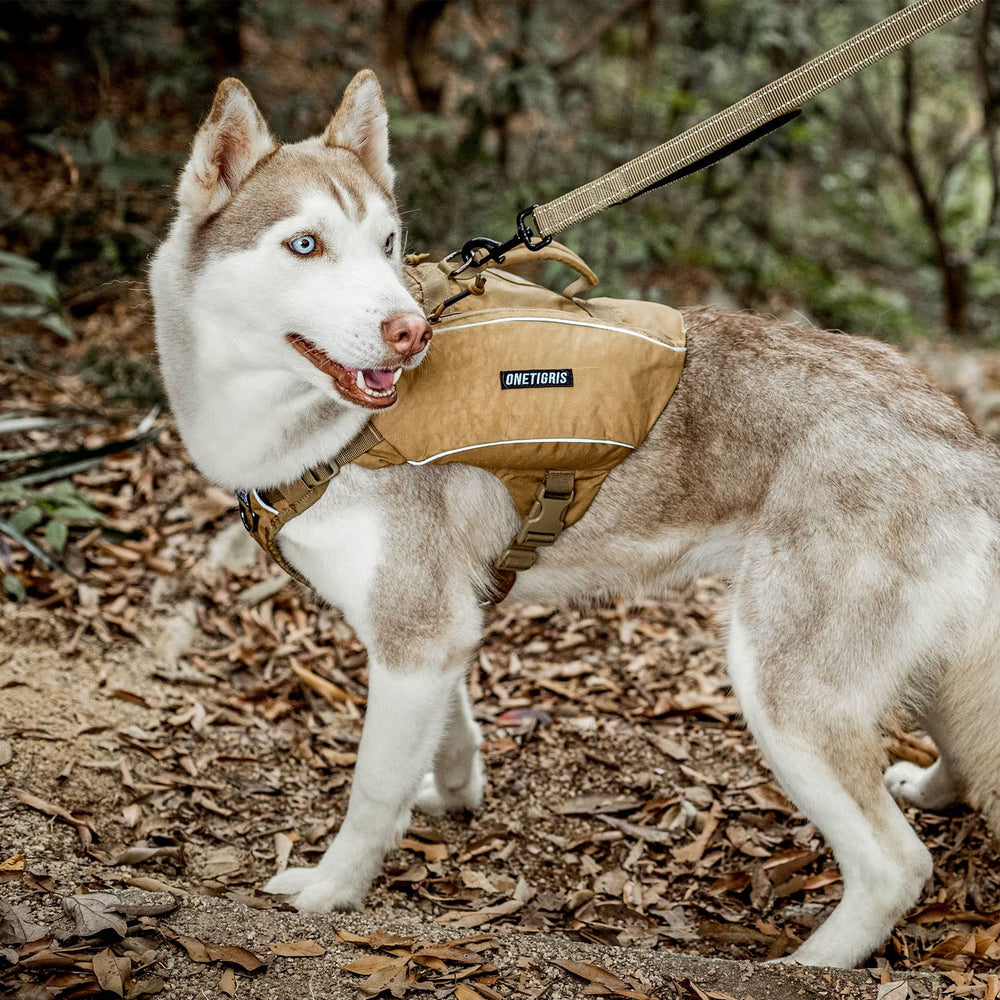 ONETIGRIS Y-Shaped Dog Backpack lightweight breathable nylon for outdoor use.