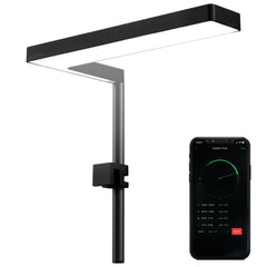 ONF Flat Nano+ 15W full-spectrum light in front view enhances tank brightness and plant growth