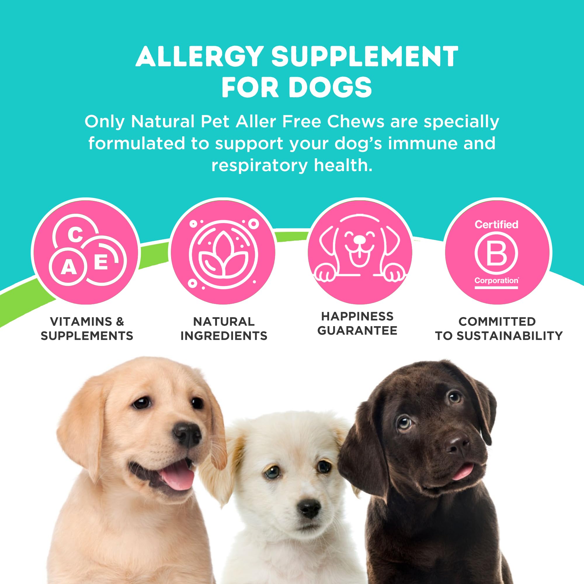 AllerFree bacon-flavored chews close-up for itchy skin relief