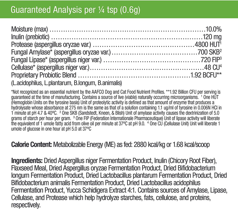 Only Natural Pet Complete Gut Health Complex USA-made badge signals domestic production and trusted sourcing