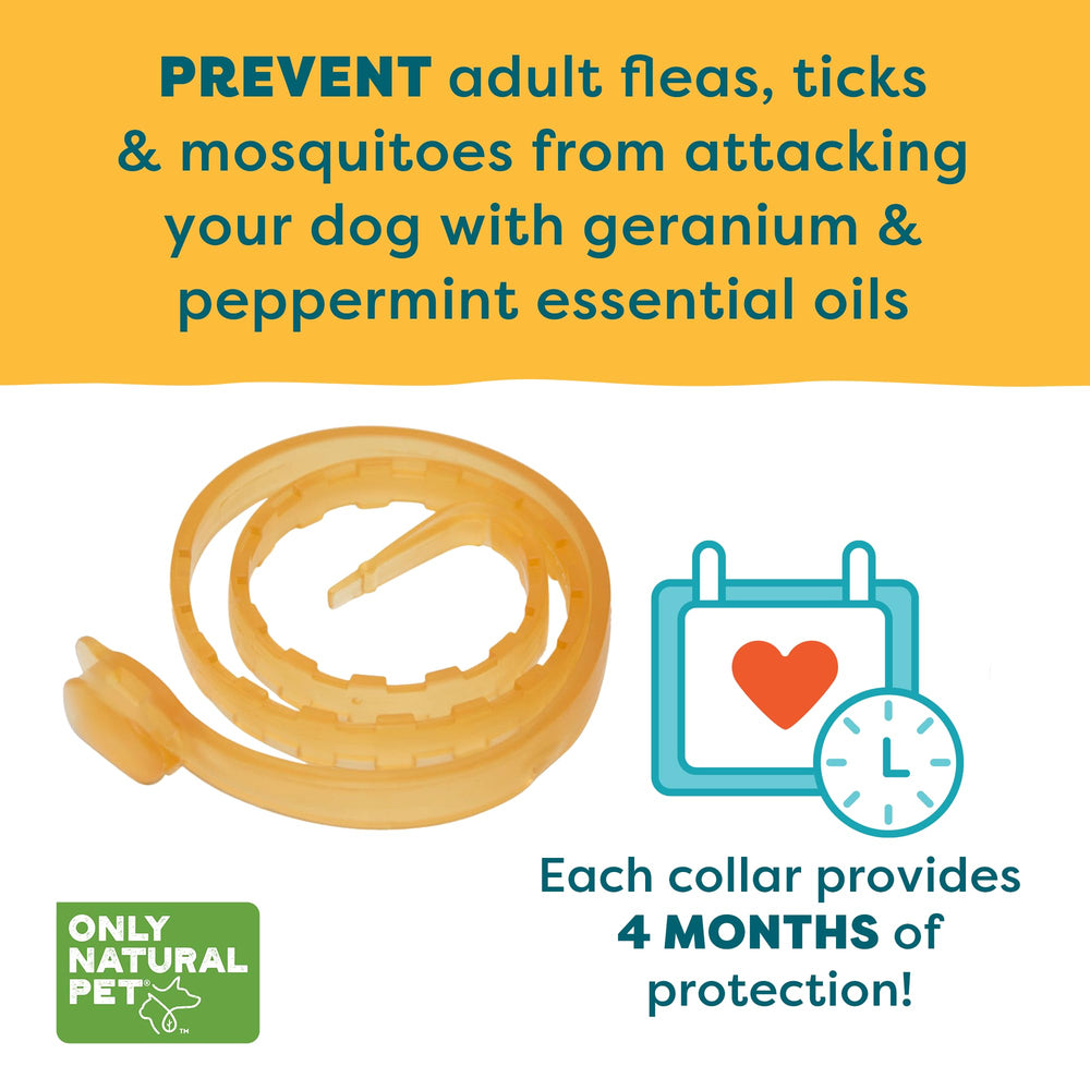 Only Natural Pet EasyDefense collar two-finger-fit demonstrates proper sizing for safe wear