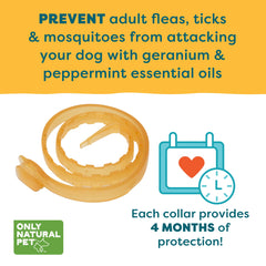 Only Natural Pet EasyDefense collar two-finger-fit demonstrates proper sizing for safe wear