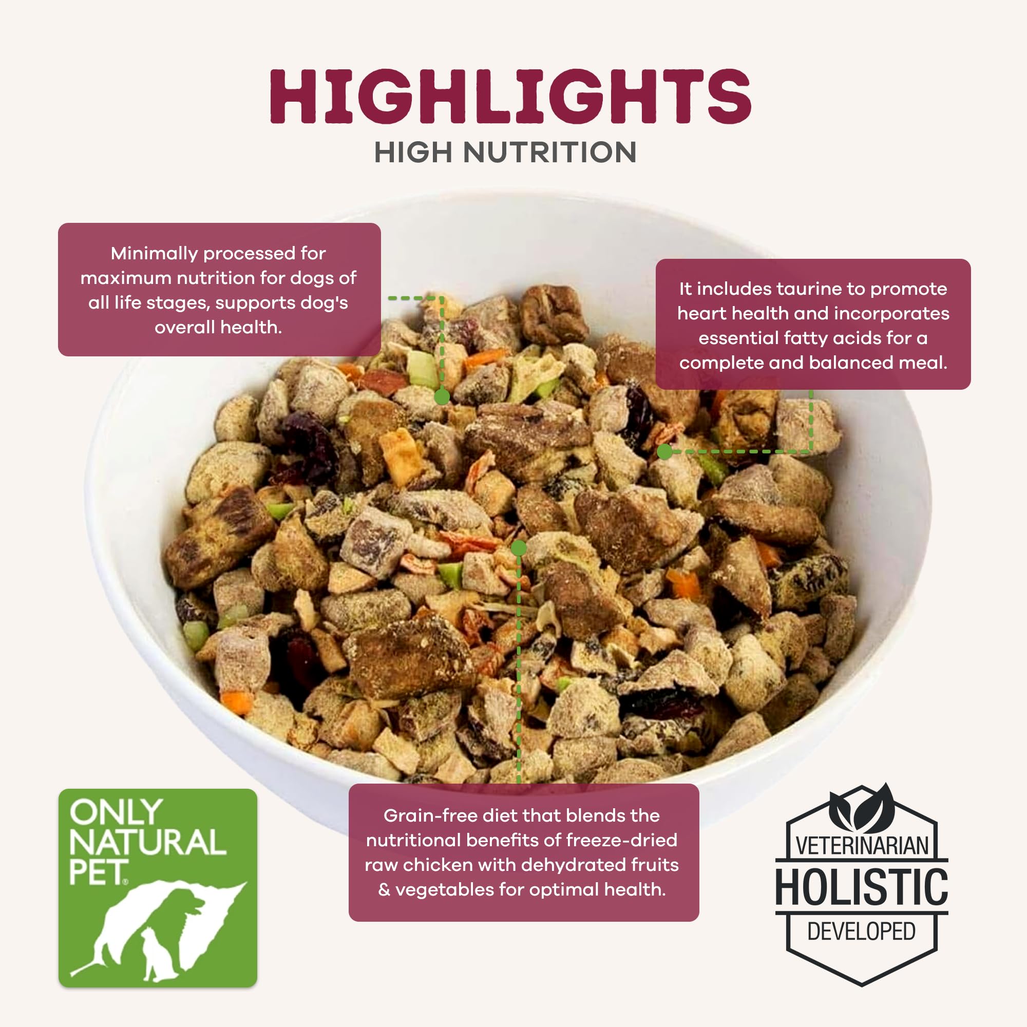 Only Natural Pet EasyRaw preparation image demonstrates soaking to customize texture.
